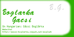 boglarka gacsi business card
