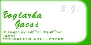 boglarka gacsi business card